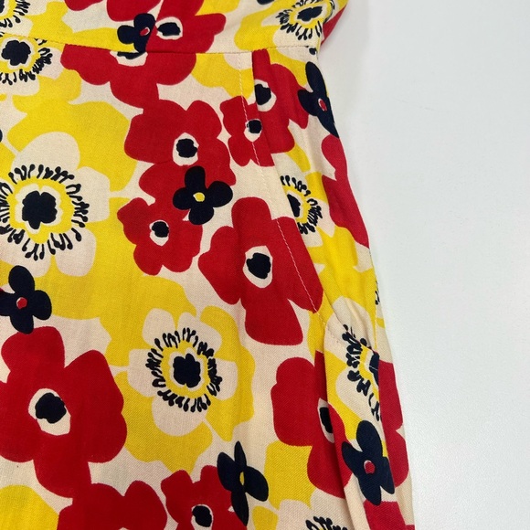 Pretty Vacant Floral Retro Swing Dress Size 12 Yellow and Red - Picture 13 of 15